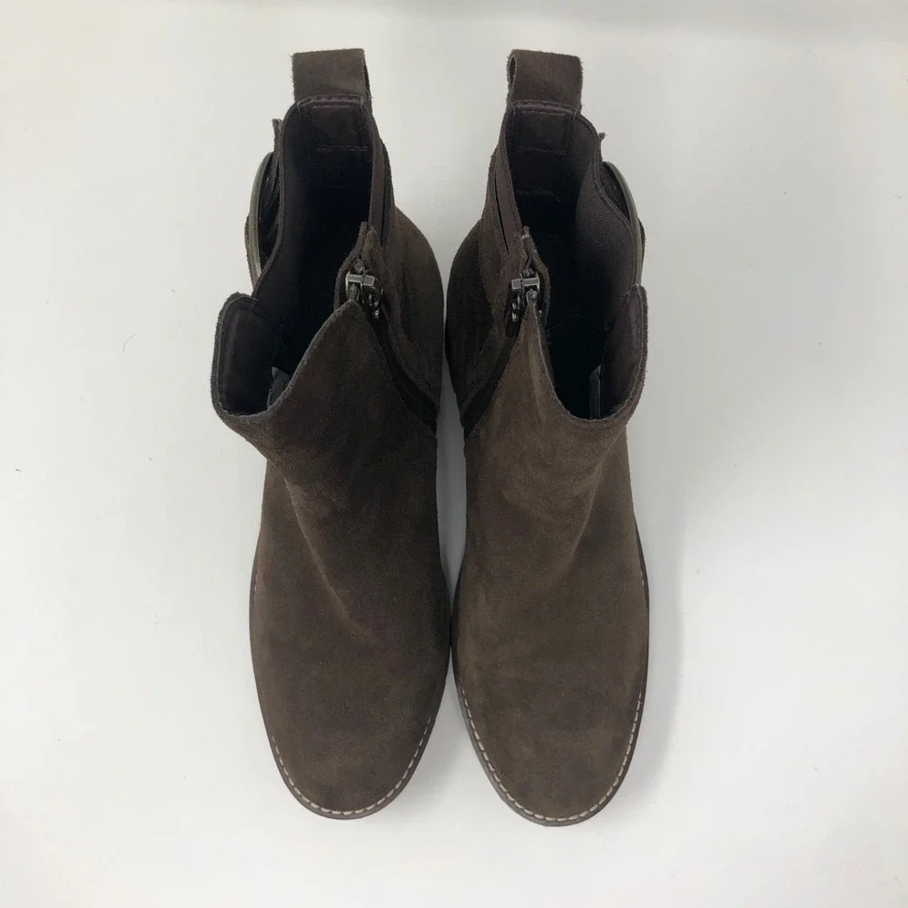 Blondo Dahlia Boots Womens 7.5 Brown Waterproof Outdoor Cabin Chic Cow Suede